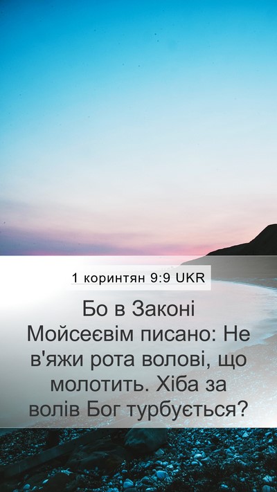 1 коринтян 9:9 UKR Bible Verse Image