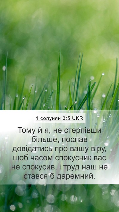 1 солунян 3:5 UKR Bible Verse Image