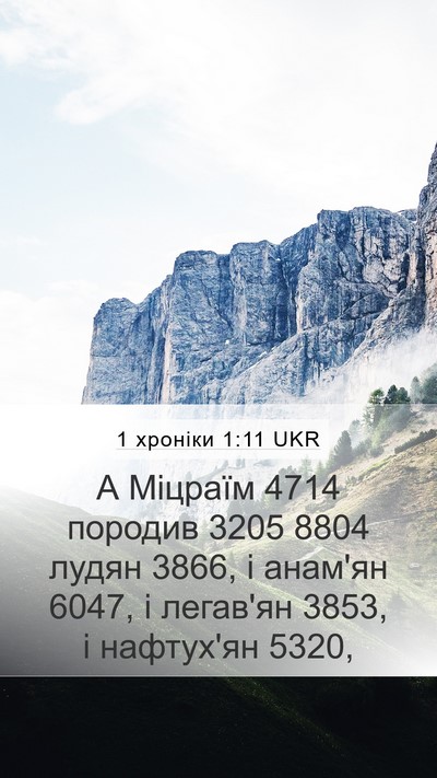 1 хроніки 1:11 UKR Bible Verse Image