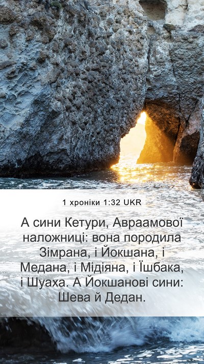 1 хроніки 1:32 UKR Bible Verse Image