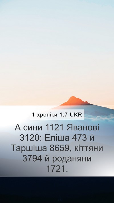 1 хроніки 1:7 UKR Bible Verse Image