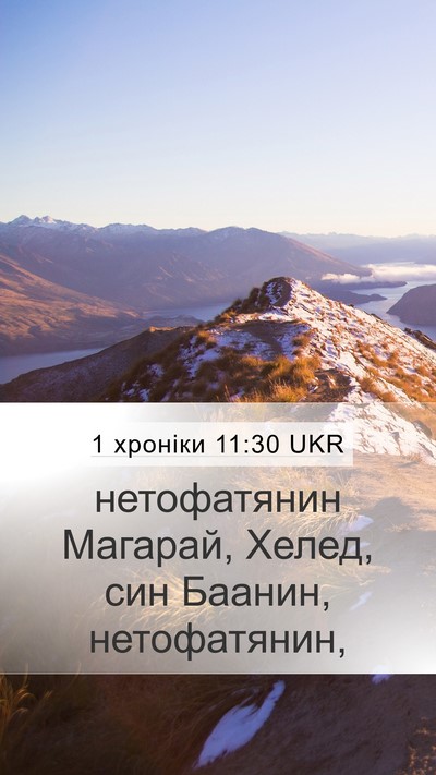 1 хроніки 11:30 UKR Bible Verse Image