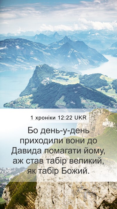 1 хроніки 12:22 UKR Bible Verse Image