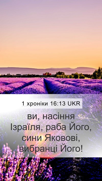 1 хроніки 16:13 UKR Mobile Phone Wallpaper - ви, насіння Ізраїля, раба - Mobile Bible Verse Wallpaper