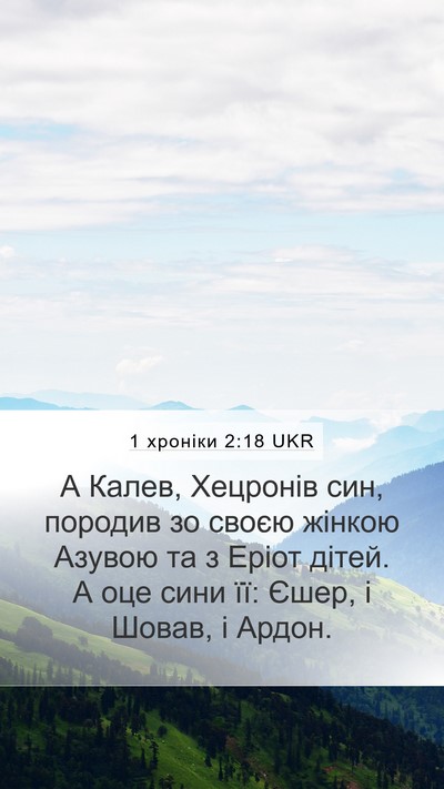 1 хроніки 2:18 UKR Bible Verse Image