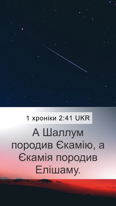 1 хроніки 2:41 UKR Mobile Phone Wallpaper - А Шаллум породив Єкамію, а - Mobile Bible Verse Wallpaper