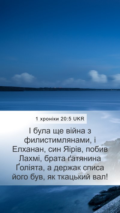 1 хроніки 20:5 UKR Bible Verse Image