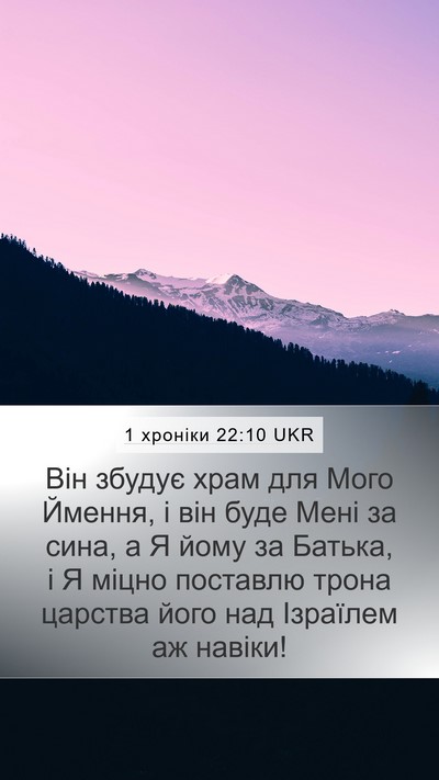 1 хроніки 22:10 UKR Bible Verse Image