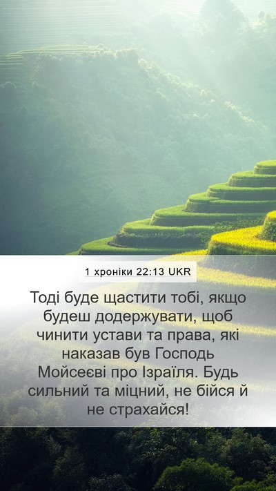 1 хроніки 22:13 UKR Bible Verse Image