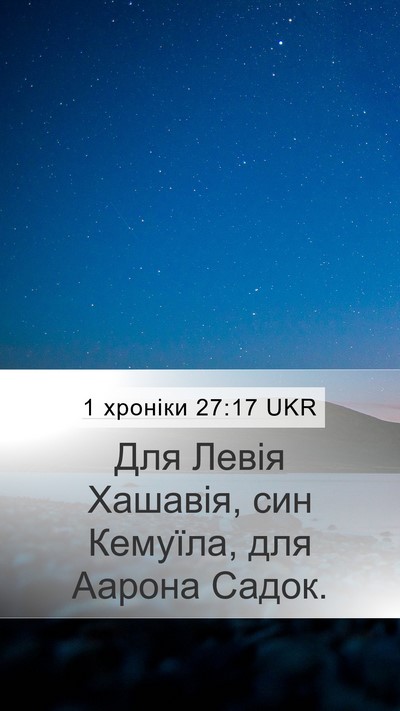 1 хроніки 27:17 UKR Bible Verse Image