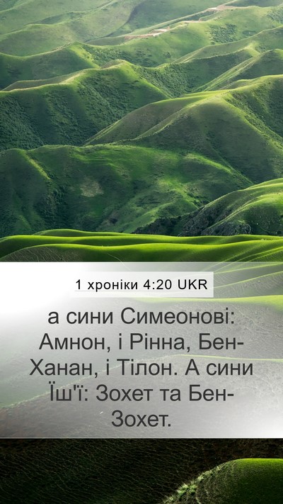 1 хроніки 4:20 UKR Mobile Phone Wallpaper - а сини Симеонові: Амнон, і - Mobile Bible Verse Wallpaper