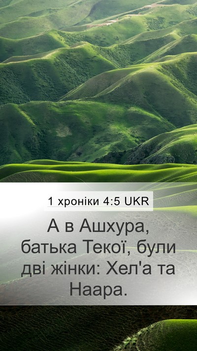 1 хроніки 4:5 UKR Mobile Phone Wallpaper - А в Ашхура, батька Текої, - Mobile Bible Verse Wallpaper