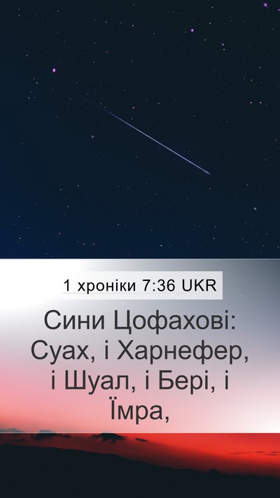 1 хроніки 7:36 UKR Mobile Phone Wallpaper - Сини Цофахові: Суах, і - Mobile Bible Verse Wallpaper
