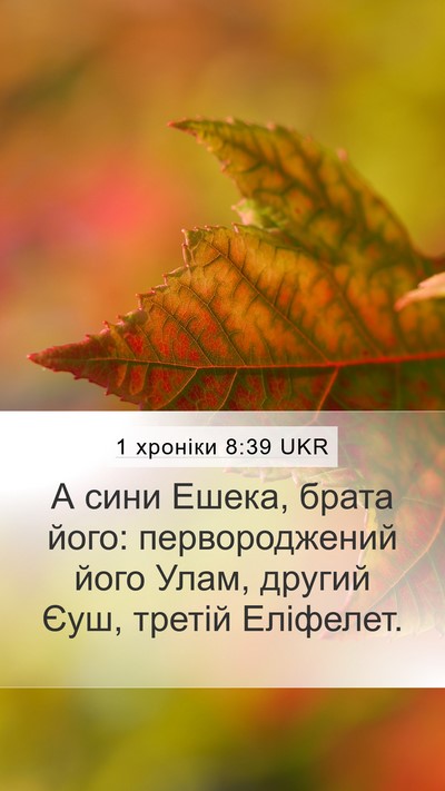1 хроніки 8:39 UKR Mobile Phone Wallpaper - А сини Ешека, брата його: - Mobile Bible Verse Wallpaper