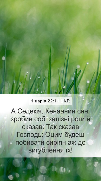 1 царів 22:11 UKR Bible Verse Image