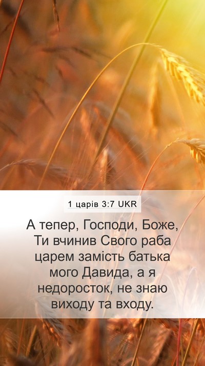 1 царів 3:7 UKR Bible Verse Image