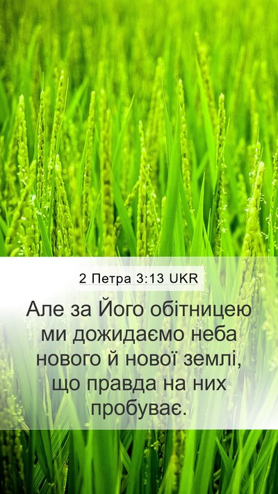 2 Петра 3:13 UKR Bible Verse Image