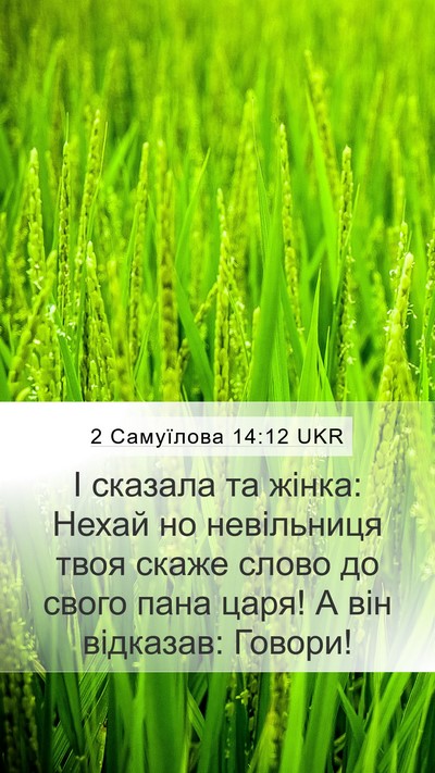 2 Самуїлова 14:12 UKR Bible Verse Image