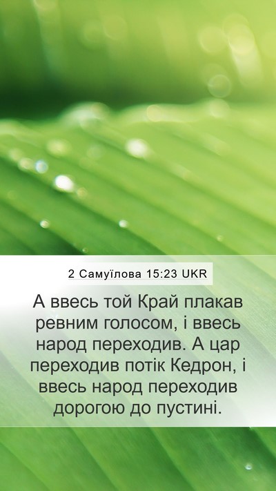 2 Самуїлова 15:23 UKR Bible Verse Image
