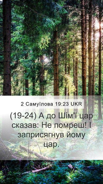 2 Самуїлова 19:23 UKR Mobile Phone Wallpaper - (19-24) А до Шім'ї цар сказав: - Mobile Bible Verse Wallpaper