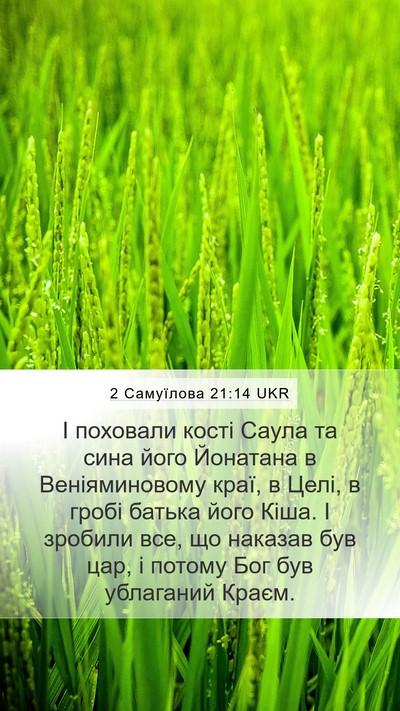 2 Самуїлова 21:14 UKR Bible Verse Image