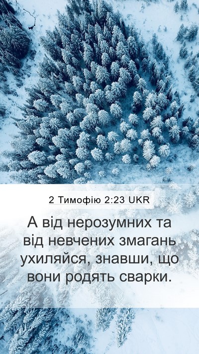 2 Тимофію 2:23 UKR Bible Verse Image