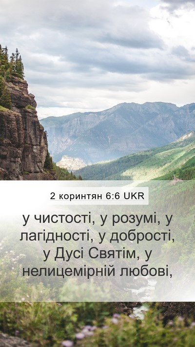2 коринтян 6:6 UKR Bible Verse Image
