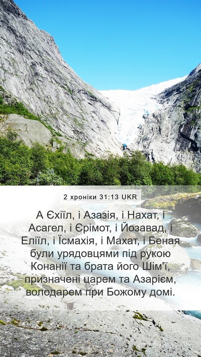2 хроніки 31:13 UKR Bible Verse Image