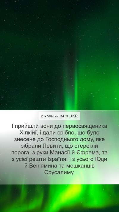 2 хроніки 34:9 UKR Bible Verse Image