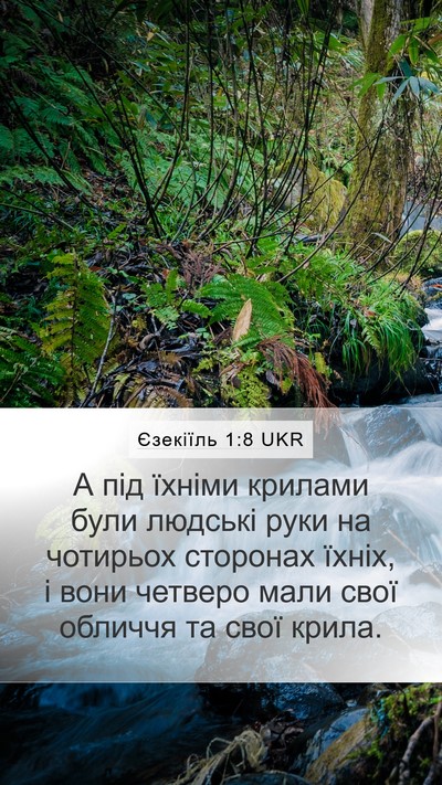 Єзекіїль 1:8 UKR Bible Verse Image