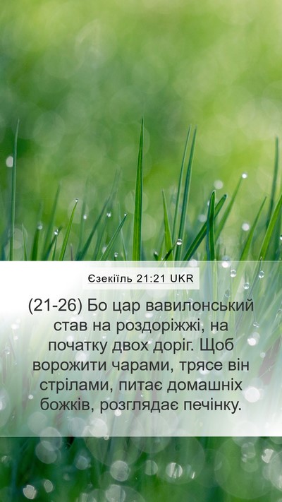 Єзекіїль 21:21 UKR Bible Verse Image