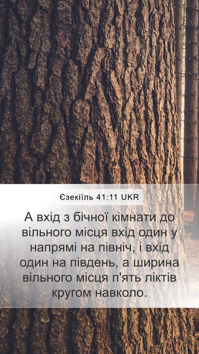 Єзекіїль 41:11 UKR Bible Verse Image