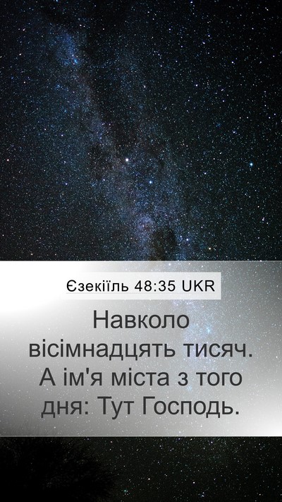 Єзекіїль 48:35 UKR Bible Verse Image