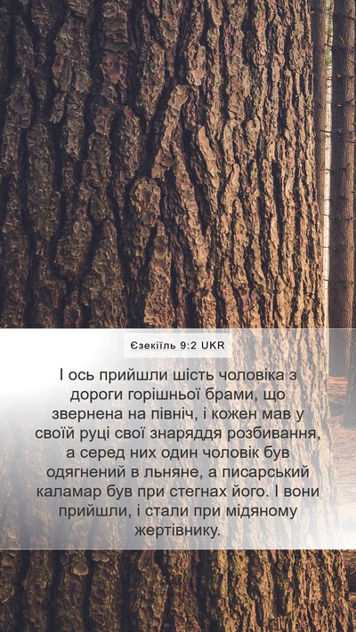 Єзекіїль 9:2 UKR Bible Verse Image