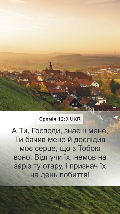 Єремія 12:3 UKR Bible Verse Image