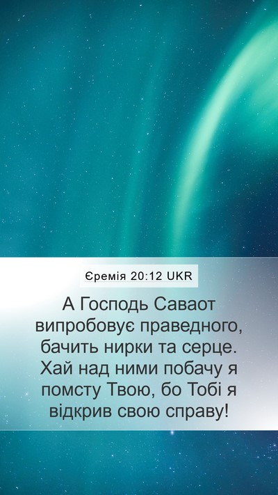 Єремія 20:12 UKR Bible Verse Image