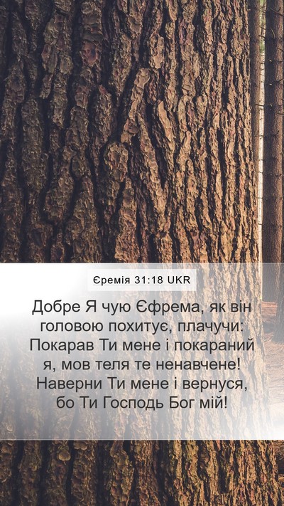 Єремія 31:18 UKR Bible Verse Image