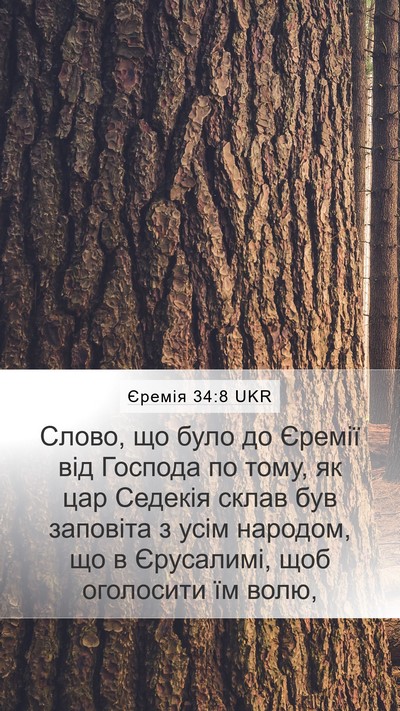 Єремія 34:8 UKR Bible Verse Image