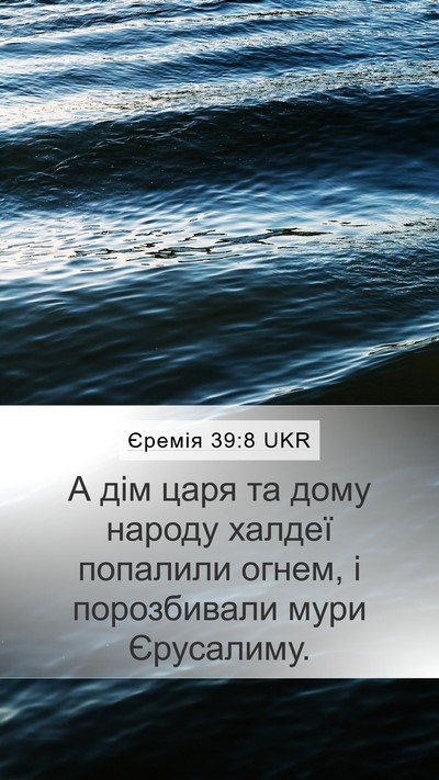 Єремія 39:8 UKR Bible Verse Image