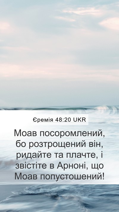 Єремія 48:20 UKR Bible Verse Image