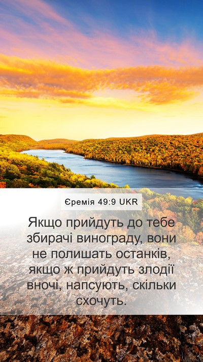 Єремія 49:9 UKR Bible Verse Image