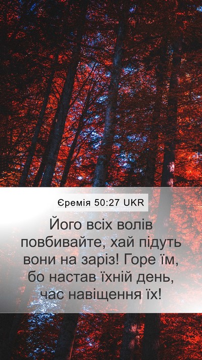 Єремія 50:27 UKR Bible Verse Image
