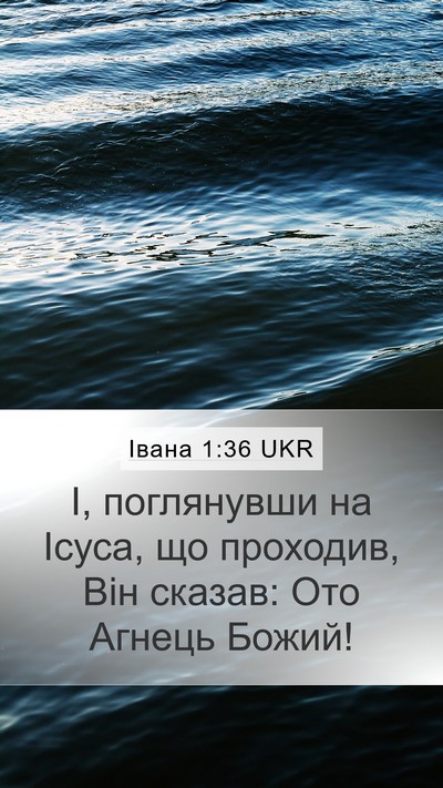 Івана 1:36 UKR Bible Verse Image