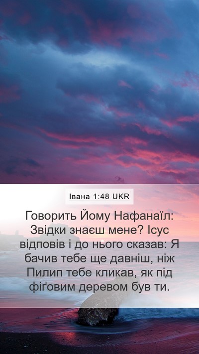 Івана 1:48 UKR Bible Verse Image
