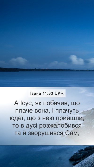 Івана 11:33 UKR Bible Verse Image