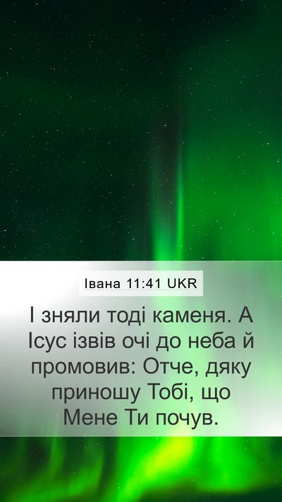 Івана 11:41 UKR Bible Verse Image