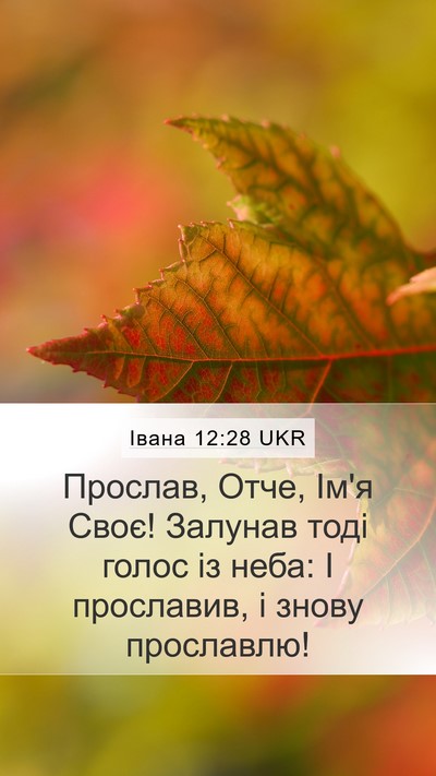Івана 12:28 UKR Bible Verse Image