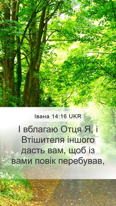 Івана 14:16 UKR Bible Verse Image