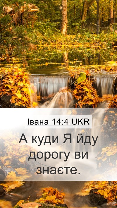 Івана 14:4 UKR Bible Verse Image