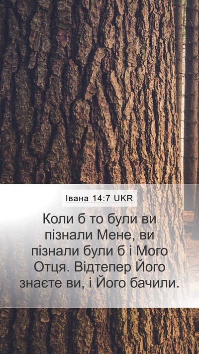 Івана 14:7 UKR Bible Verse Image